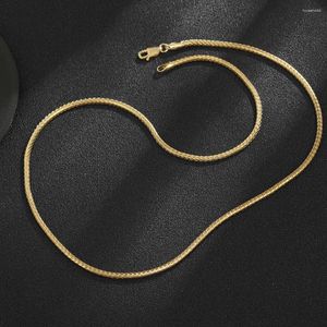 Pendants hoyon gerçek 18k zincir altın orijinal gümüş 925 kolye 2.3mm 18/20inç Yılan Ejderha Kemik Boyun Yakası Erkekler Kadınlar Güzel Takı