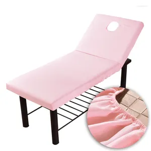 Masa bezi saf renk masaj yatağı takılmış tabaka elastik tam kapak lastik bant spa işlemi yüz nefes deliği ile