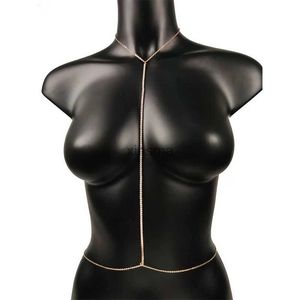 Diğer Mücevher Seti Vücut Takı Seksi Göğüs Zinciri Bikini Sütyen Kadınlar Plaj Aksesuarları Yaz Boho Sıkı Lüks Moda Goth Kablo Demet Hiphop Ucuz YQ240204