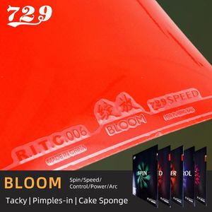 Orijinal Dostluk 729 Bloom Masa Tenis Kauçuk Tacky Ping Pong Kauçuk sivilce, Hızlı Saldırı ile Döngü Drive 240131