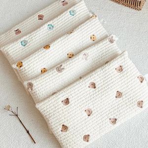 Korean born Baby Head Pillow Nursing Breathable Embroidery Tiger Sleeping Cotton Antimite 240127