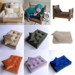 Baby Pillows born Pography Props Mini Mattress Posing Bedding Fotografia Accessories Studio Shoots Po Cushion Mat 240127