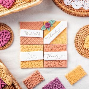 Backformen Valentinstag Plätzchenprägung Fondant Keksform Englischer Buchstabe Geometrisches Liebesmuster 3D-Kuchenprägewerkzeuge