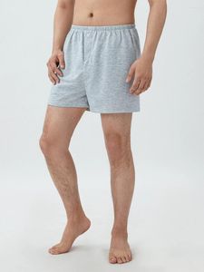 Erkekler Şort Salonu Kadınlar ve Erkekler Düz Renkli Yan Yarık Rahat Elastik Bel Uyku Modeli Kısa Pantolon