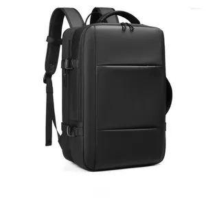 Mochila de viagem masculina escola de negócios expansível grande capacidade 17,3 laptop à prova d'água USB trabalho diário Bolsa