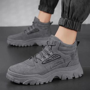 Men Mountaineering Boots Winter Outdoor Anti Slip Waterproof Comfortable Work Short Boots Fashionable Trendy Sports Casual Shoes 240126