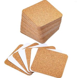 Masa Paspasları 10/5pcs Kendinden Yapışkan Cork Coasters DIY Crafts Project için Özelleştirilebilir Fayans Karelar Coaster Decor