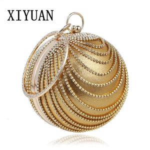 XIYUAN Silver/Blue/Golden Tassel Dinner Bag European And American Women's Party Bag Hand-Held Girl Dress All-Match Evening Bag 240125