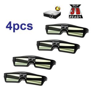 4 шт./лот 3D-очки с активным затвором, перезаряжаемые для BenQ W1070 Optoma GT750e DLP 3D-излучатель, очки для проектора 240124