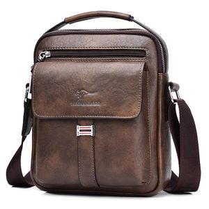 Kangaroo Luxury Brand Men's Shoulder Bag Vintage Messenger Bag Leather Men Handbag Split Leather Crossbody Bags For Men 240118