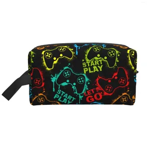 Depolama Çantaları Oyuncu Oyun Denetleyicisi Video Gamepad Baskı Seyahat Tuvalet Aksesuarları Organizatör Çantası İçin Kozmetik Taşınabilir Makyaj Çantası