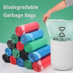 Biodegradable Garbage Bags Ecological Products Disposable For Trash Can Home And Kitchen Wastebasket Compostable Good Household 240125