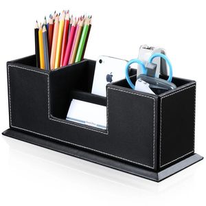 1Pc Desktop Pen Holder Stationery Pencil Cosmetics Organizer for Desk Office School Storage Case Accessories 240125