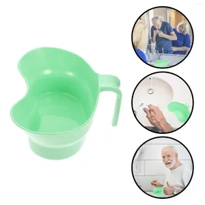 Кружки на английском языке Название: Кровать Чашка для полоскания рта Щетка для чистки раковины для пациента Пластиковая стоматологическая рвота Уход за полостью рта