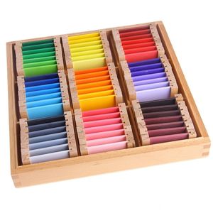 Montessori Sensorial Malzeme Öğrenme Renk Tablet Kutusu 123 Ahşap Okul Öncesi Eğitim Çocuk Oyuncak Hediyesi 240131