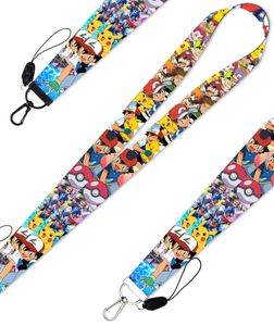 kids childhood game anime yellow elf Keychain ID Credit Card Cover Pass Mobile Phone Charm Neck Straps Badge Holder Keyring Accessories