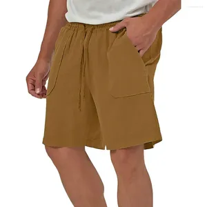 Pantaloncini da uomo Casual da uomo Lounge con coulisse Sport con tasche elastiche in vita Tinta unita Abbigliamento quotidiano sopra per