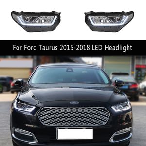 Araba Aksesuarları Ön lamba Ford Taurus için Gündüz Koşu Işığı 15-18 LED Far Montaj Felresi Dönüş Sinyali Göstergesi