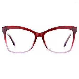 Güneş Gözlüğü Çerçeveleri Kelebek Cat-Eye TR Full Rim Gözlükler Leoptique W2014 Kırmızı