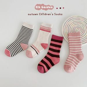 MILANCEL Kids Socks Striped Girl Sock Children 3 Pais a lot Sock 240124