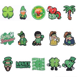 Shoe Parts Accessories Charms 2023 Bad Bunny Green Rubber Clog Mexico Wednesday Addams Family For Decoration Christmas Gift Drop D Dhf18