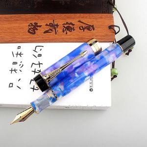 Jinhao Centennial 100 Fountain Pen 18KGP Golden Plated M Nib 0.7mm Acrylic Ink Pen With Arrow Clip 240123