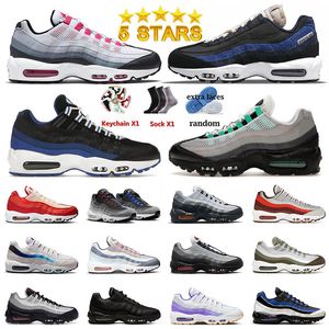 2024 Designer 95 OG Running Shoes Dark Army Greedy air maxs 95s Neon Solar Red Triple Black White Reflective Volt Earth Day Navy Blue Mens Trainers
