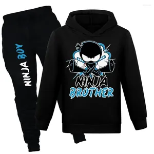 Giyim setleri bahar sonbahar çocukları ninja kidz takım elbise kızlar kıyafetleri spor hoodies sweatshirt pantolon moda çocuk izleme