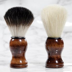 Premium Quality Badger Shaving Brush Hair Clippers Superb Wooden Handle Barber Salon Face Beard Cleaning Men Portable Shave Razor B0504Appliance Tools 0120
