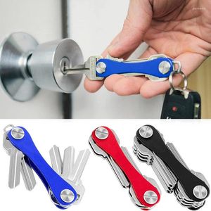 Anahtar zincirleri akıllı anahtar zincirli mini anahtarlık kompakt dekoratif tutucu klip ev depolama metal taşınabilir araçlar organizatör