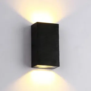 Duvar lambaları 2x3w dikdörtgen LED hafif yatak odası sundurma el aplikler lamba oturma odası için su geçirmez ev dekor toptan satış
