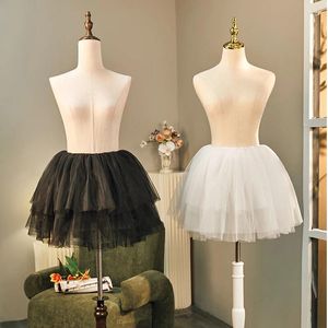 Etekler prenses düğün petticoat tutu etek iç çamaşırı için cansan kız elbise lüks tül kabarık quinceanera cosplay