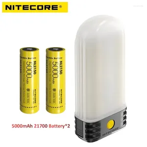 El feneri meşaleler Nitecore LR60 LED Camping Light 280 Lümenler Güç Bankası 18650/21700 Şarj Cihazı USB-C Hızlı Şarj Girişi