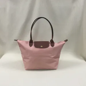 Sacola de náilon alça longa bolsa de ombro designer francês champs marca feminina bolsas dobráveis viagem saco de compras