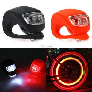 Other Lighting Accessories High Quality Professional 2 Laser Cycling LED Flash Bike Bicycle Head Front Rear Wheel Warning Light Black and Red YQ240205