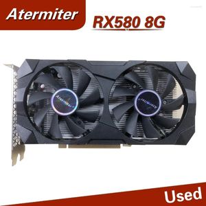 Grafik Kartları AMDER AMD RX580 8GB ekran kartı GDDR5 GPU RX 580 256bit 2048SP Masaüstü Oyun PCIE X16 3.0