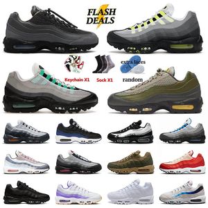 Designer men Womens Running shoes 95 95s Mens Sneakers Neon Slate Blue Solar Pastel Black white Turquoise women outdoor Sports Mens Trainers