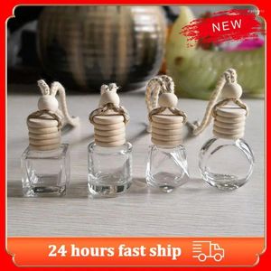 1-20PCS Car Hanging Glass Bottle Air Freshener Empty Aromatherapy Pendant Diffuser Decoration Ornament