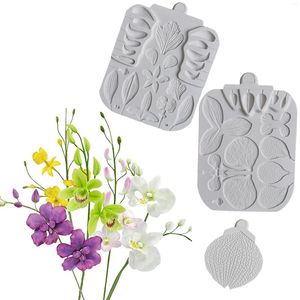 Pişirme Kalıpları Çiçek Pro Ultimate Orchids Veiner Set Silikon Kalıp Fondan Kek Dekorasyon Araçları El Sanatları Cupcakes Sugarcraft Şekerleri Kil