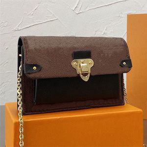 Designer Vavin Crossbody Bags Flap Clutch Women Handbag Purse Old Flower Leather Print Fashion Chain Strap High Quality Lock Hasp Hardware