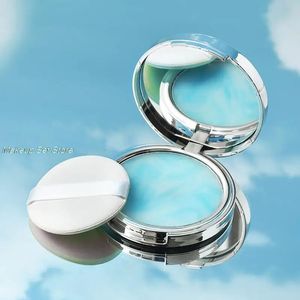 CandyBella The Blue Sky Oil Control Longlasting Powder Cake With Puff Makeup Waterproof Wet Dry Face 240202