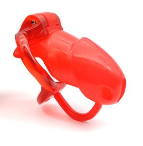 Доктор Мона Лиза - Новое поступление, мужская красная мягкая силиконовая клетка с фиксированным поясным устройством из смолы, прозрачный комплект для связывания, SM Toys1079901