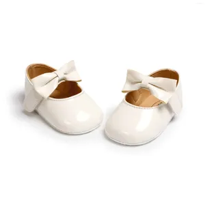 İlk yürüyüşçüler kız bebek adımları ayakkabı pu deri ile yay bebek ile yürümeye başlayanlar yürüyüş parti ayak giyim moda aksesuarları çocuklar