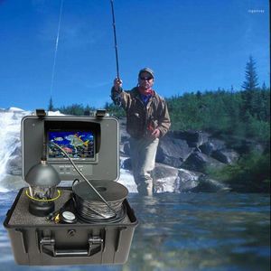 Su geçirmez 360 derece döner kamera sualtı buz balıkçılık kiti balık bulucu 7 inç renkli ekran 700TVL DVR 20m