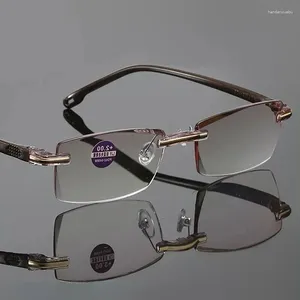 Güneş Gözlüğü HD Okuma Gözlükleri Erkekler Büyütme Gözlük Presbyopic Diopter Dimond Kesme 1.0 ila 4.0 Açık gözlükler