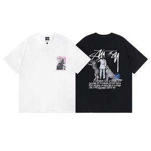 T-shirt feminina designer logotipo leão impressão homens e mulheres manga curta hip-hop tendência tamanhos asiáticos s-xl