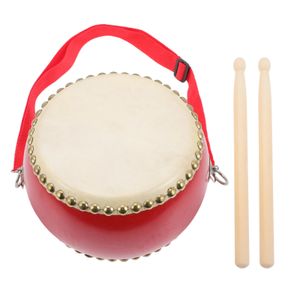 Drum Education Toy Çocuklar Oyun Ahşap Bebek Savaşı Çocuklar Cowhide Müzik Enstrümanı Trampet Perküsyon Toddler Ahşap Oyuncaklar Bebekler 240124