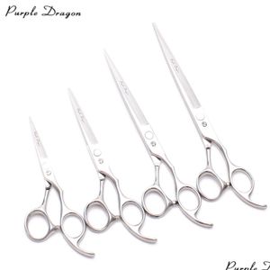 Z1006 Professional 440C Purple Dragon Hair Scissors (5-8 Sizes) for Cutting or Thinning Human and Pet Hair