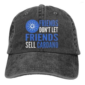 Бейсбольная кепка Friends Don't Let Sell, фуражка с козырьком, спортивная унисекс, уличная кепка на заказ, монета Cardano, шляпы с криптовалютой ADA