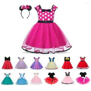 Kız Elbiseler Fantezi 1 Yıllık Doğum Günü Partisi Elbise Cosplay Mini Mouse Up Cadılar Bayramı Kılık Prenses Giysileri 0-6 YS
